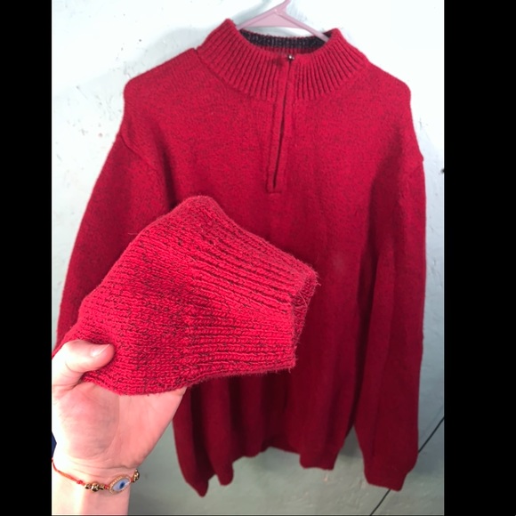 Chaps Red Half Zip Sweater - Picture 4 of 12